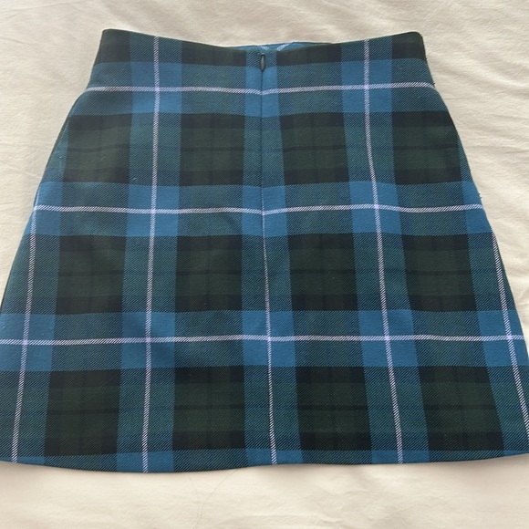 Aritzia Blue Checkered Mini Skirt - Picture 3 of 3